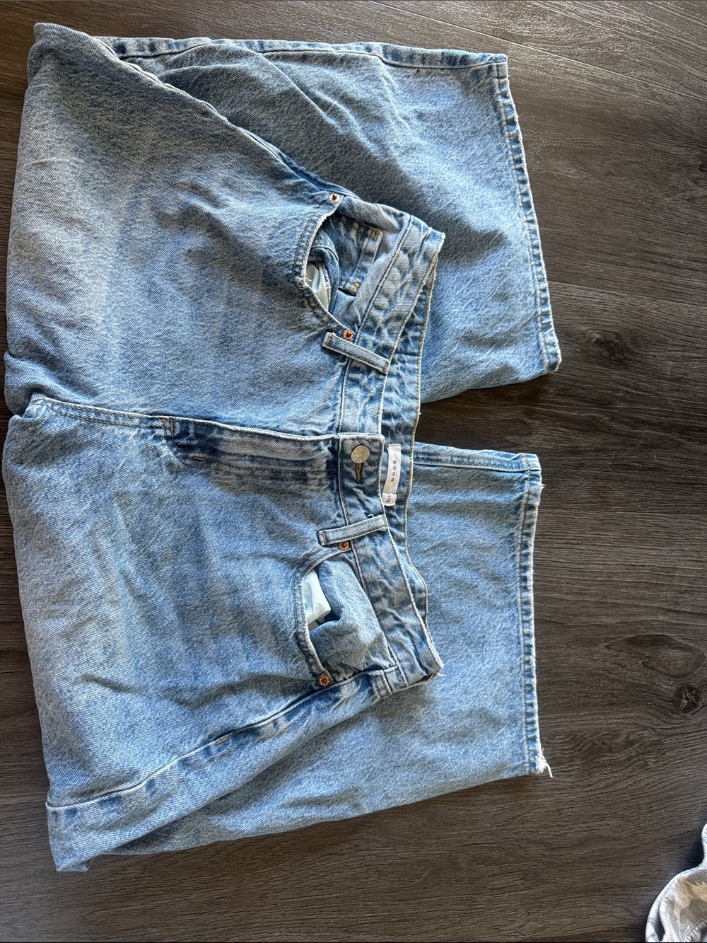Classic High-Waist Light Blue Denim Jean Shorts